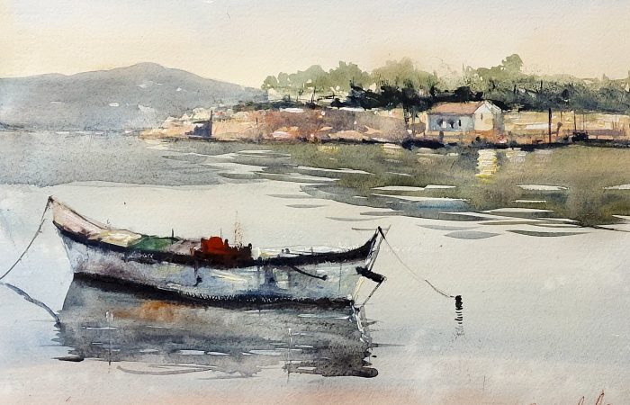 Glasovi tišine, akvarel, 30 x 40 cm