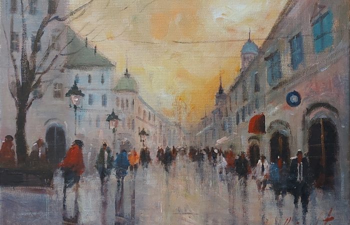 Knez Mihailova, 30 x40 cm, ulje na platnu